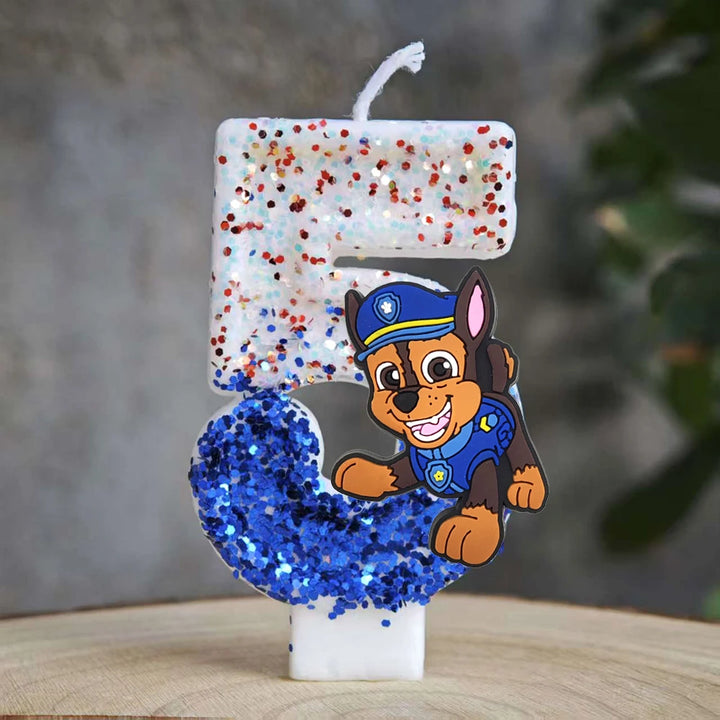 Vela con números del 0 al 9 para decorar tartas de cumpleaños de personajes de dibujos animados
