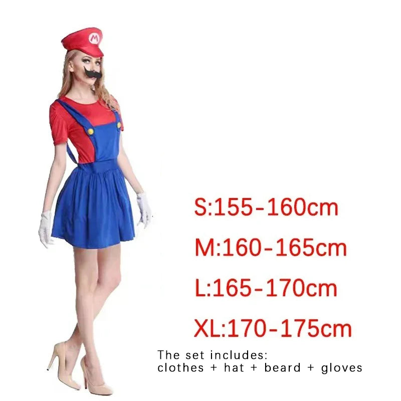 Super Mario Luigi Brothers Cosplay Costume Set for Halloween