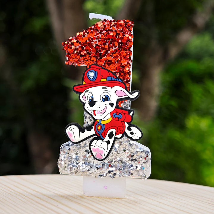 Vela con números del 0 al 9 para decorar tartas de cumpleaños de personajes de dibujos animados