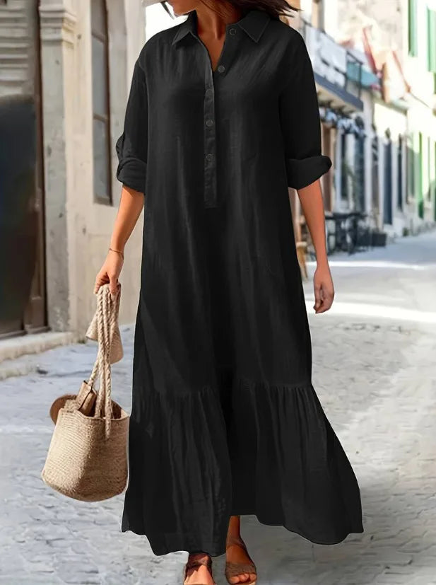 Laura | Women's Tiered Maxi Dress-Metro Lane Plaza