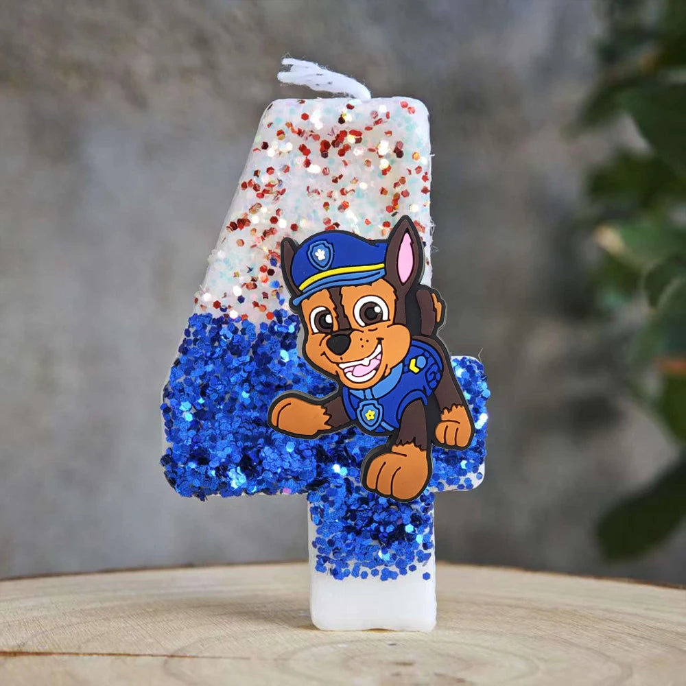 Vela con números del 0 al 9 para decorar tartas de cumpleaños de personajes de dibujos animados