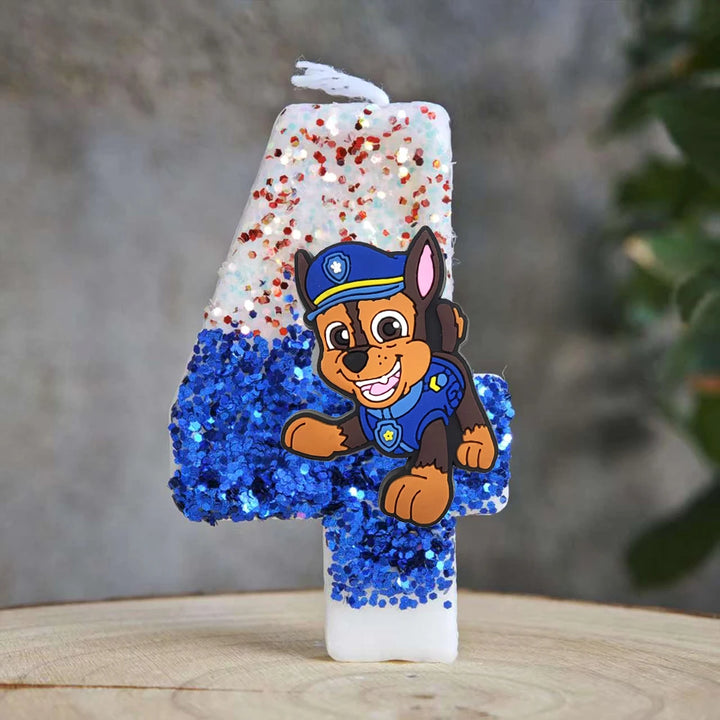 Vela con números del 0 al 9 para decorar tartas de cumpleaños de personajes de dibujos animados