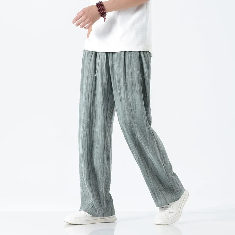 Men's Linen Pants - Lightweight & Stylish Summer Trousers-Metro Lane Plaza