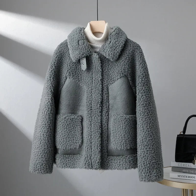 Women's Cozy Sherpa Jacket-Metro Lane Plaza
