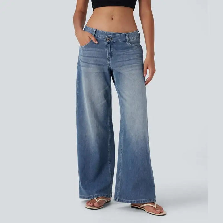 Serenity | Women's Baggy Wide-Leg Jeans-Metro Lane Plaza