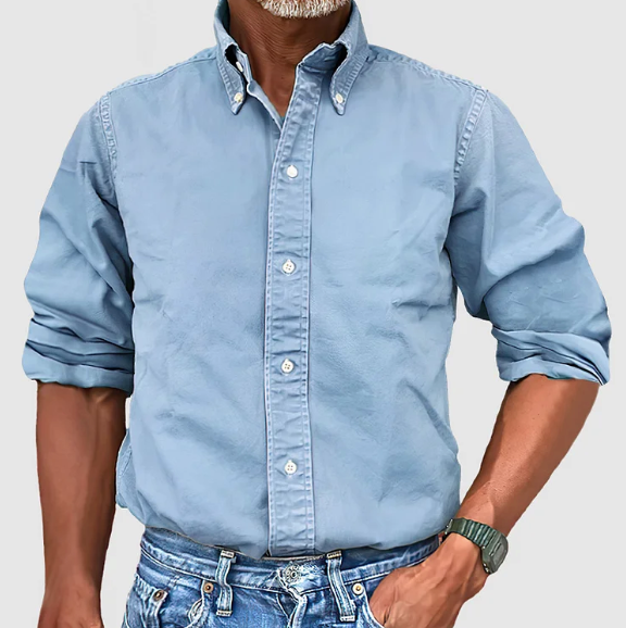 Ashton | Men's Classic Cotton Shirt-Metro Lane Plaza