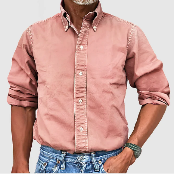 Ashton | Men's Classic Cotton Shirt-Metro Lane Plaza