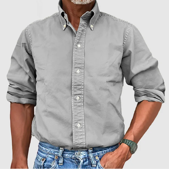 Ashton | Men's Classic Cotton Shirt-Metro Lane Plaza