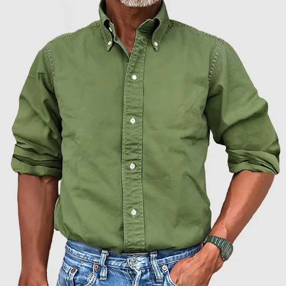 Ashton | Men's Classic Cotton Shirt-Metro Lane Plaza