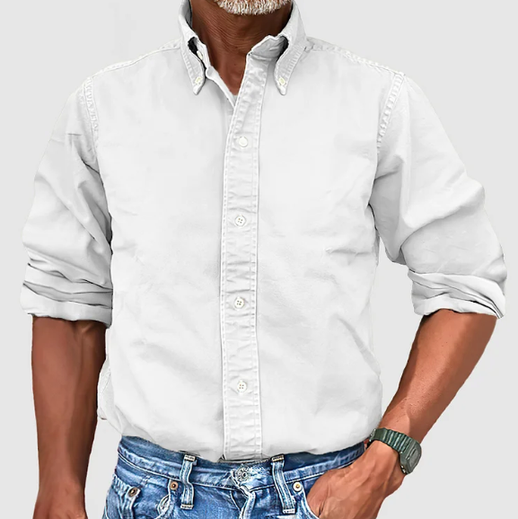 Ashton | Men's Classic Cotton Shirt-Metro Lane Plaza