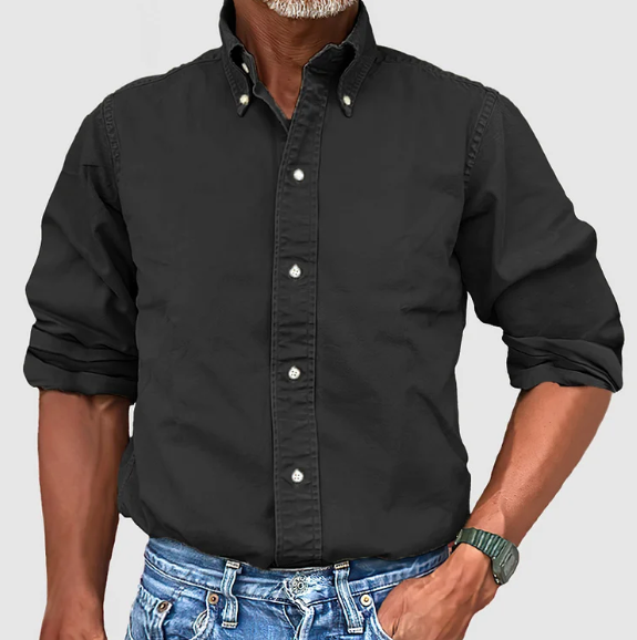 Ashton | Men's Classic Cotton Shirt-Metro Lane Plaza