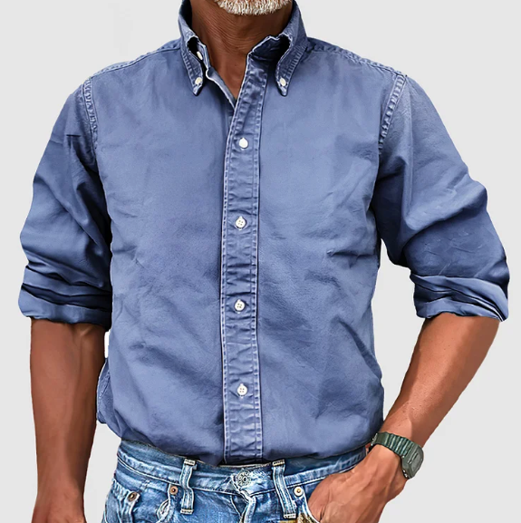 Ashton | Men's Classic Cotton Shirt-Metro Lane Plaza