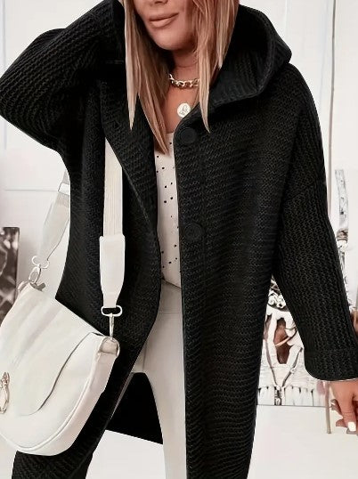 Gilet pull oversize à capuche pour femme