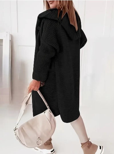 Gilet pull oversize à capuche pour femme