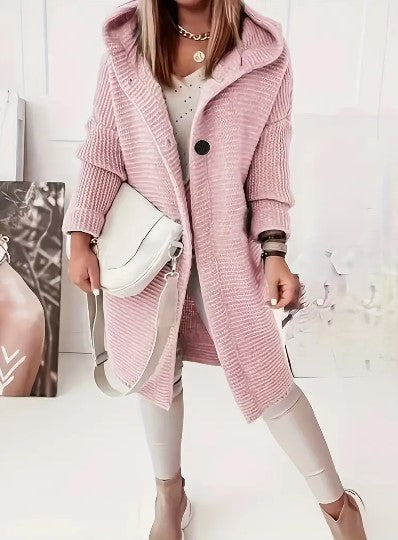Gilet pull oversize à capuche pour femme