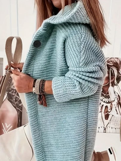 Gilet pull oversize à capuche pour femme