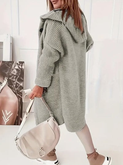 Gilet pull oversize à capuche pour femme