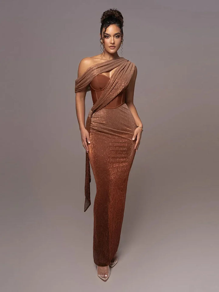 Women's Luxe Statement Dress-Metro Lane Plaza