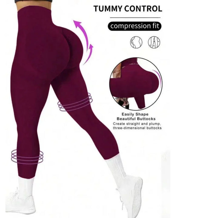 Women's High Waist Seamless Yoga Leggings with Tummy Control