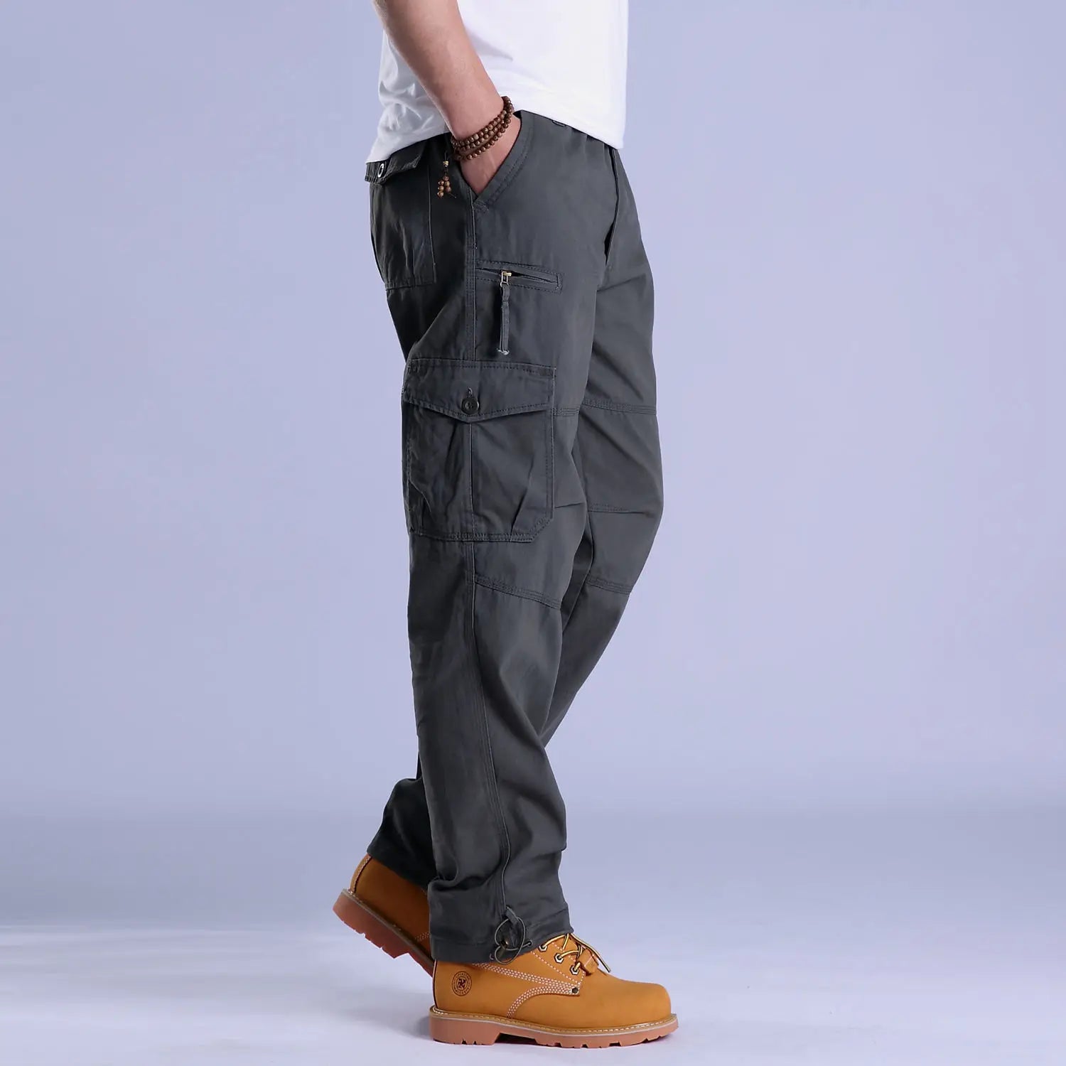 Men's Ripstop Cotton Cargo Trousers-Metro Lane Plaza