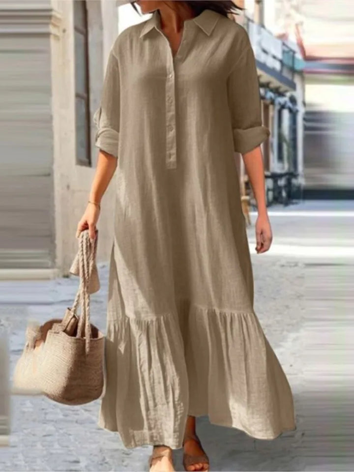 Laura | Women's Tiered Maxi Dress-Metro Lane Plaza