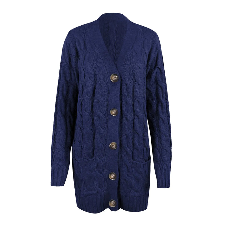Cardigan da donna in maglia con bottoni