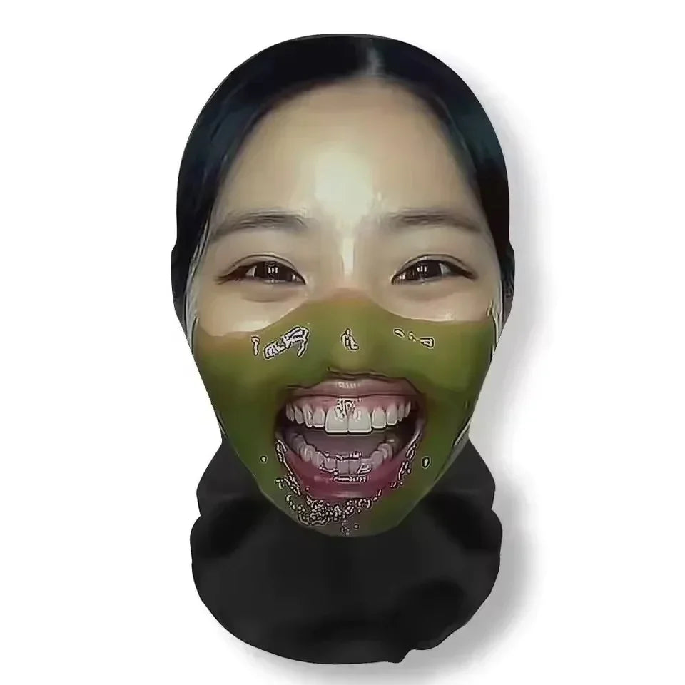 Conjunto divertido de peruca e máscara de cosplay para o Halloween, acessórios criativos para a cabeça e adereços de fantasia
