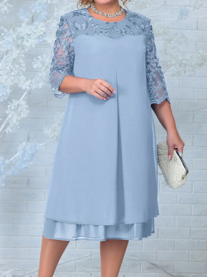 Theresa | Women's Plus Size Embroidered Banquet Dress-Metro Lane Plaza