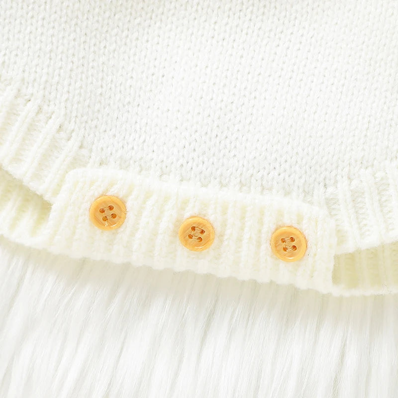 Kids Halloween Skeleton Long Sleeve Knitted Baby Bodysuit