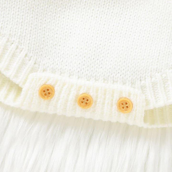 Kids Halloween Skeleton Long Sleeve Knitted Baby Bodysuit