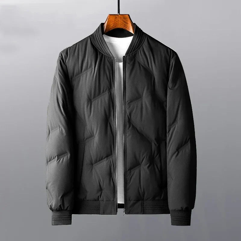Men's Quilted Bomber Jacket-Metro Lane Plaza