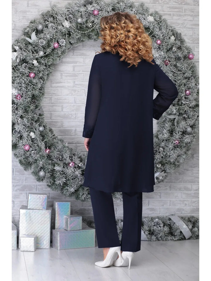 Marlene | Women's Plus Size Embroidered 3-Piece Outfit-Metro Lane Plaza