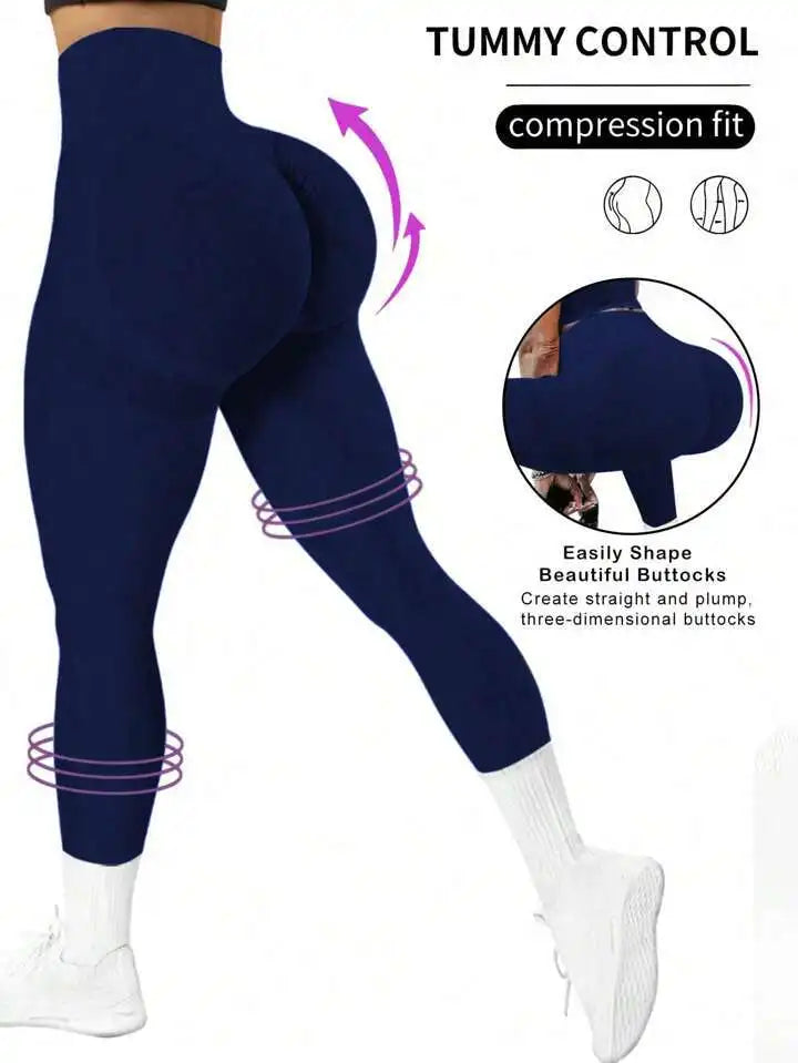 Women's High Waist Seamless Yoga Leggings with Tummy Control