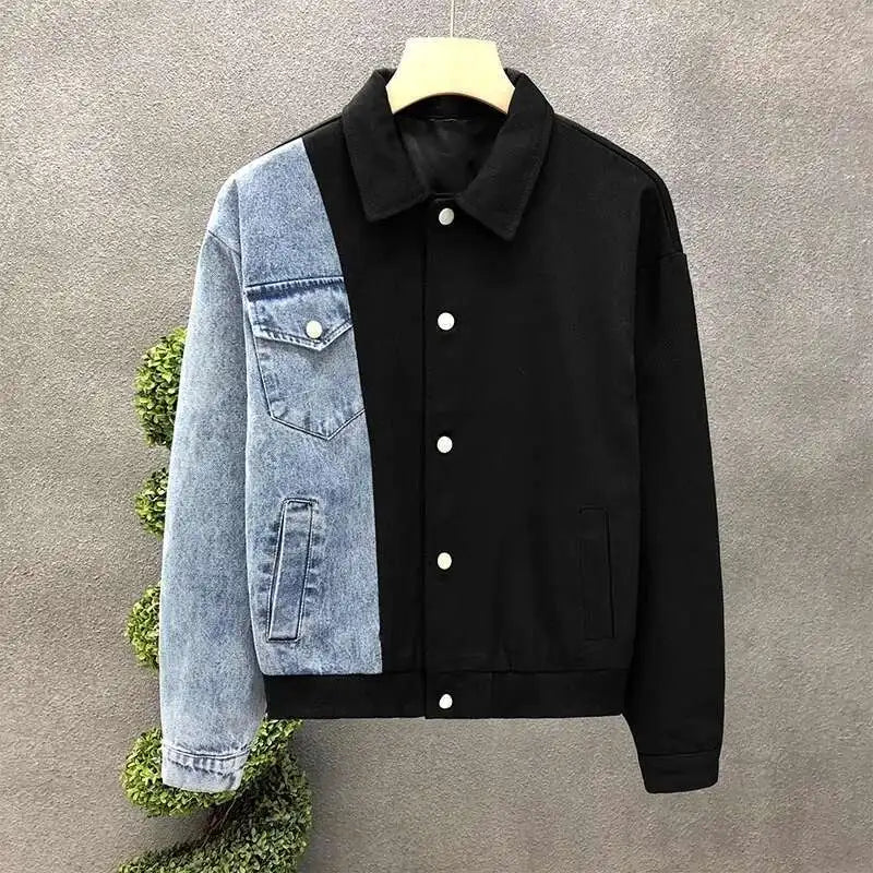 Herrenjacke aus zweifarbigem Denim