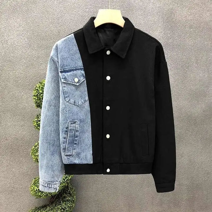 Herrenjacke aus zweifarbigem Denim