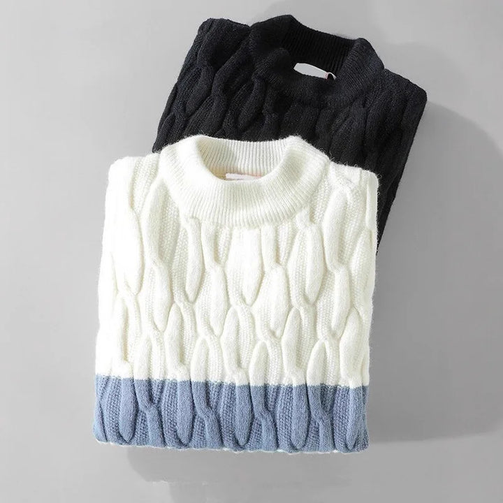 Pull en maille homme à blocs de couleurs