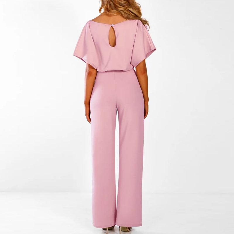 Emma | Women's Short Sleeve Jumpsuit | Ideal for Spring Wear-Metro Lane Plaza