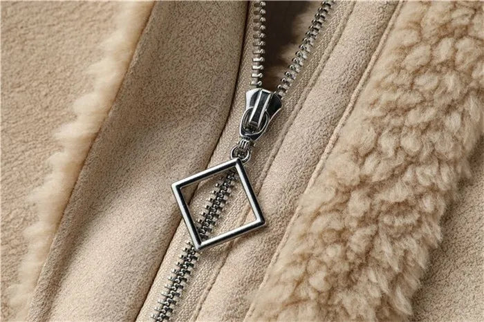 Women's Cozy Sherpa Jacket-Metro Lane Plaza