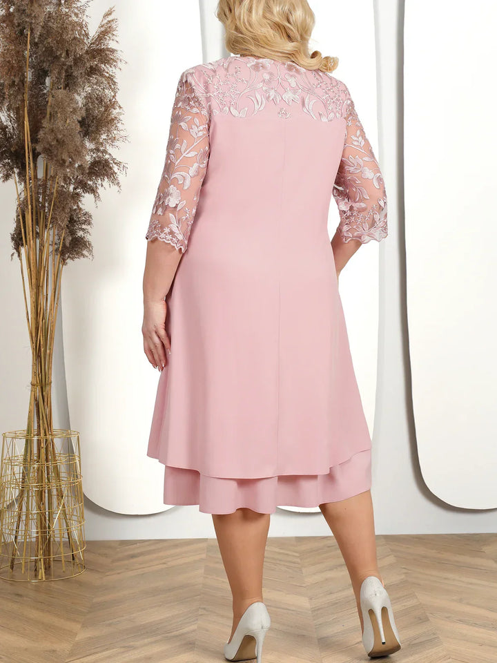 Theresa | Women's Plus Size Embroidered Banquet Dress-Metro Lane Plaza