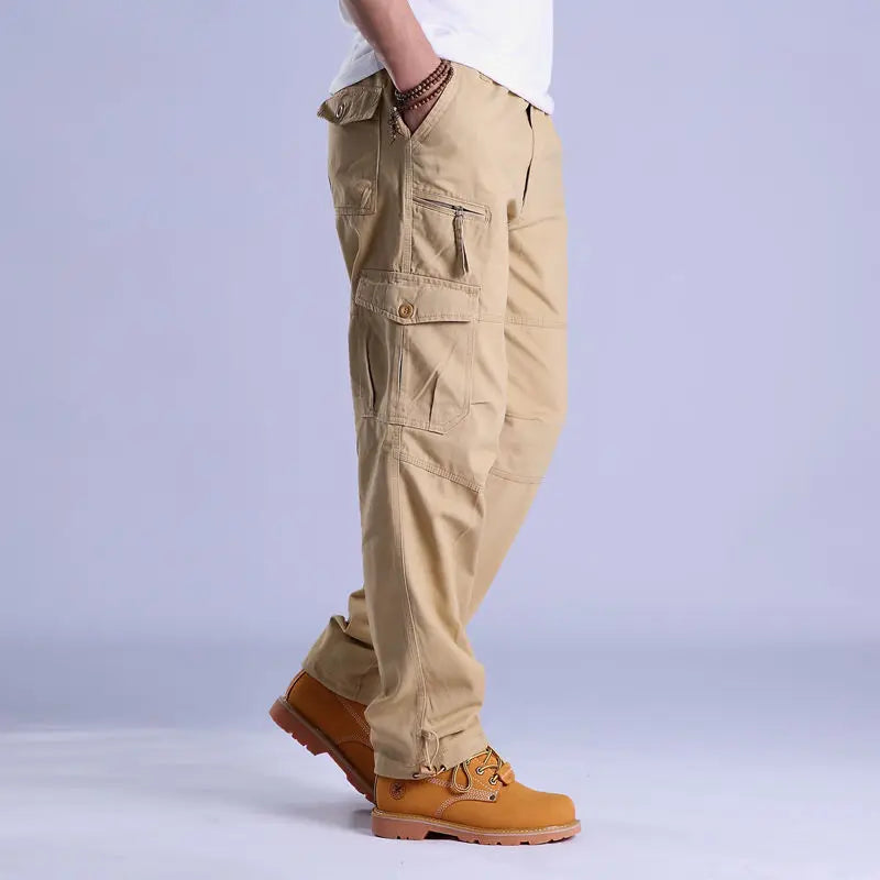 Men's Ripstop Cotton Cargo Trousers-Metro Lane Plaza