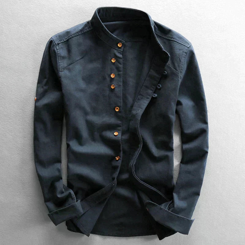 Men's Cotton-Polyester Katana Style Shirt-Metro Lane Plaza