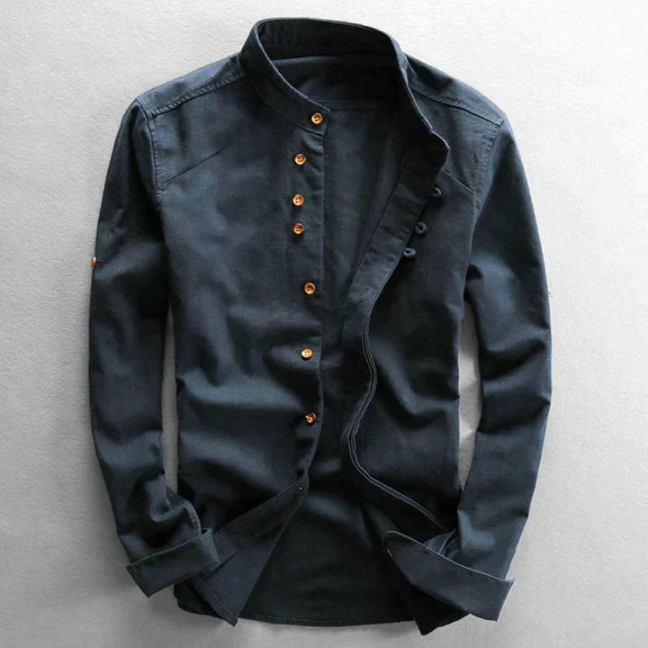 Men's Cotton-Polyester Katana Style Shirt-Metro Lane Plaza