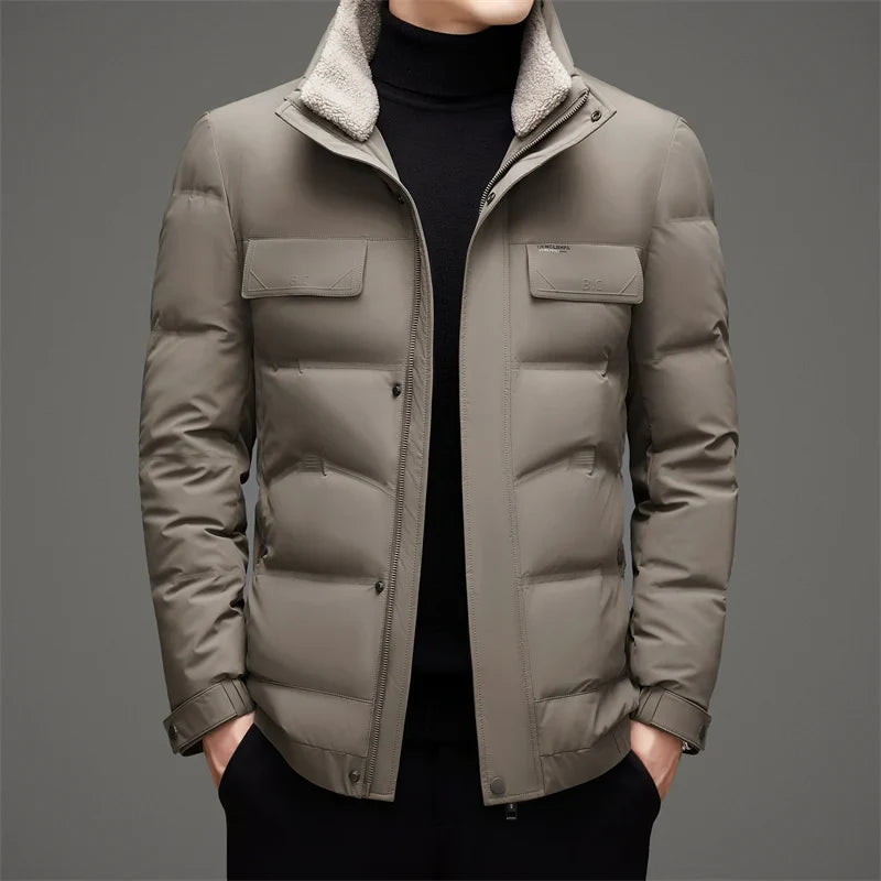 Men's Down Jacket - Stylish and Warm Winter Outerwear-Metro Lane Plaza