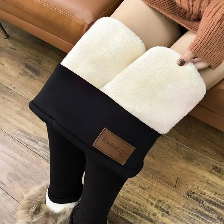 Women's High Waist Thermal Fleece Leggings for Winter Comfort