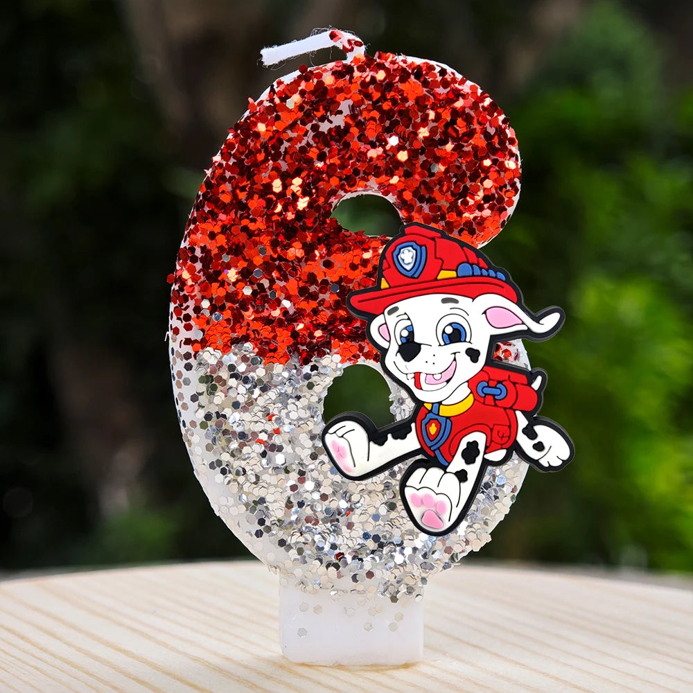 Vela con números del 0 al 9 para decorar tartas de cumpleaños de personajes de dibujos animados
