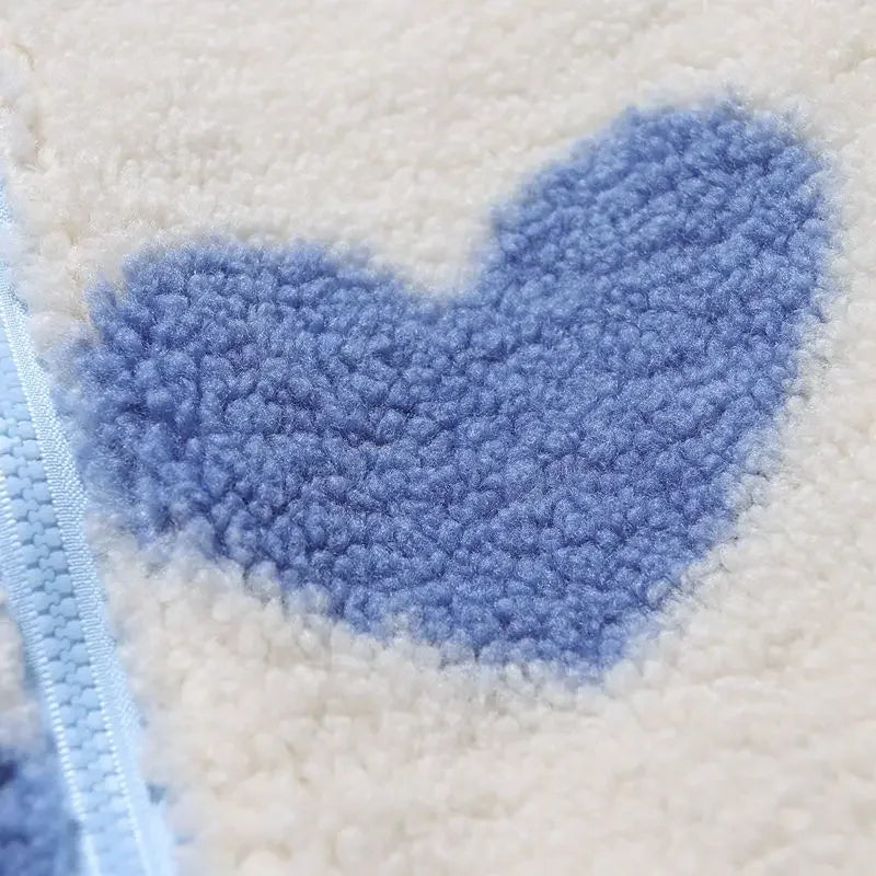 Giacca reversibile con cuore e dal comfort avvolgente da donna