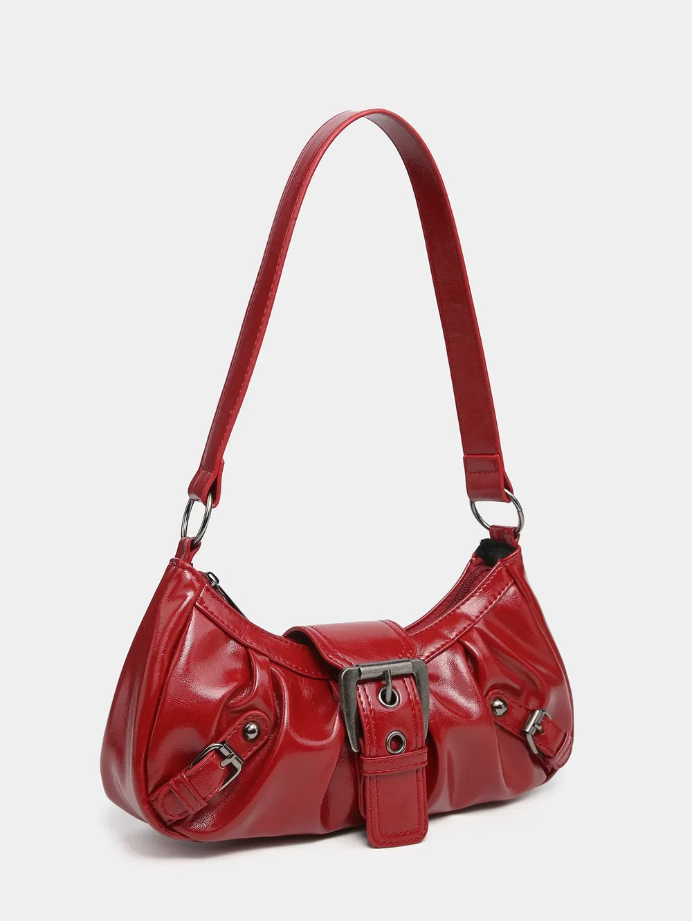 Women's Vintage Saddle Bag – Y2K Studded Shoulder Bag-Metro Lane Plaza