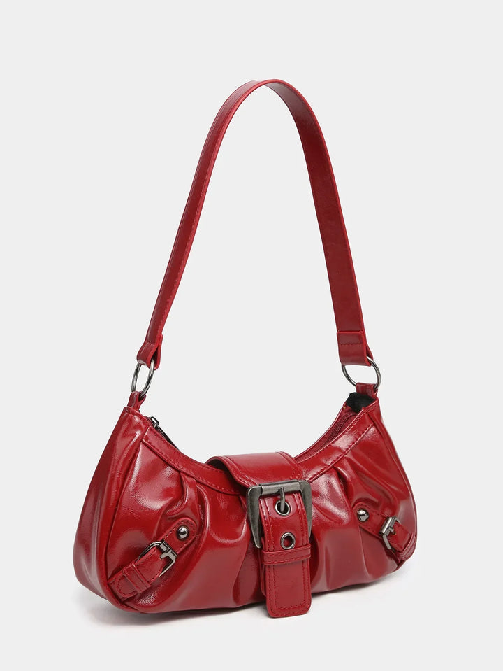 Women's Vintage Saddle Bag – Y2K Studded Shoulder Bag-Metro Lane Plaza