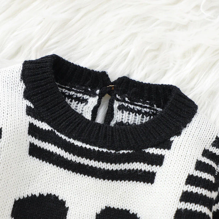 Kids Halloween Skeleton Long Sleeve Knitted Baby Bodysuit