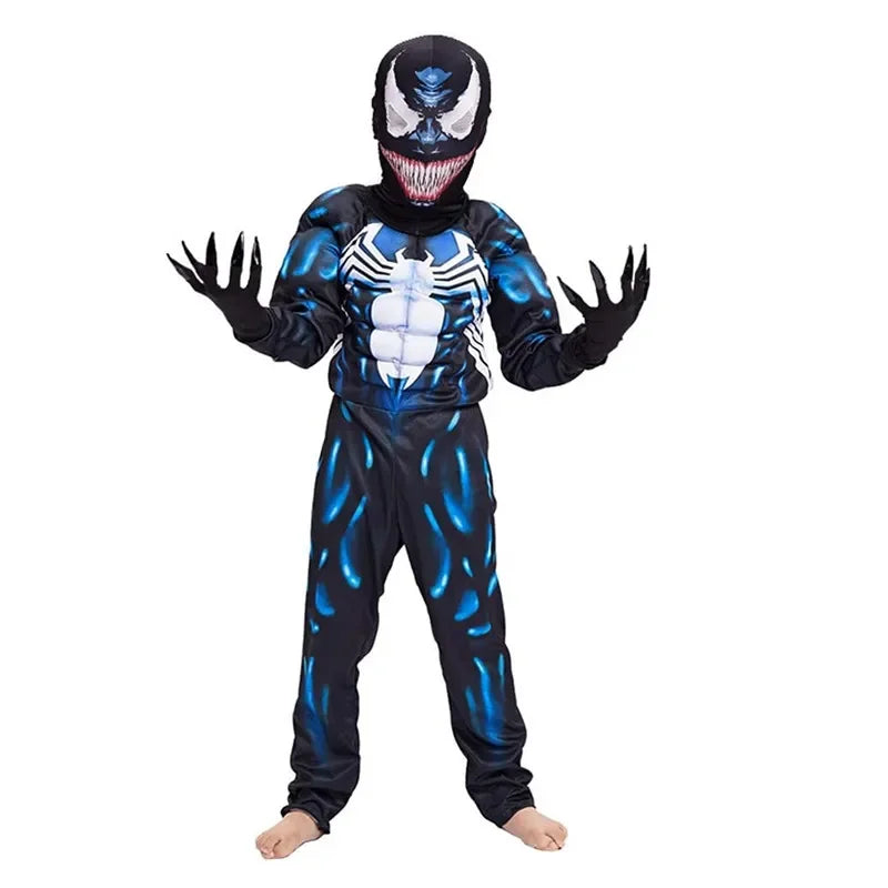 Disfraz de superhéroe Araña Negra, mono de spandex 3D, disfraz infantil de Halloween, atuendo de cosplay para fiestas